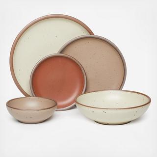 Shallow 5-Piece Assorted Dinnerware Set, Service for 1