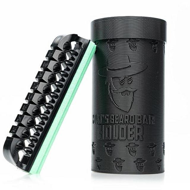 Mat's Beard Bar® & Holder Pro (V2.0) - FLEXIBLE - Made in USA - Clean Up Beard Trimmings from Sinks and Countertops After Shaving - Best Gifts For Men
