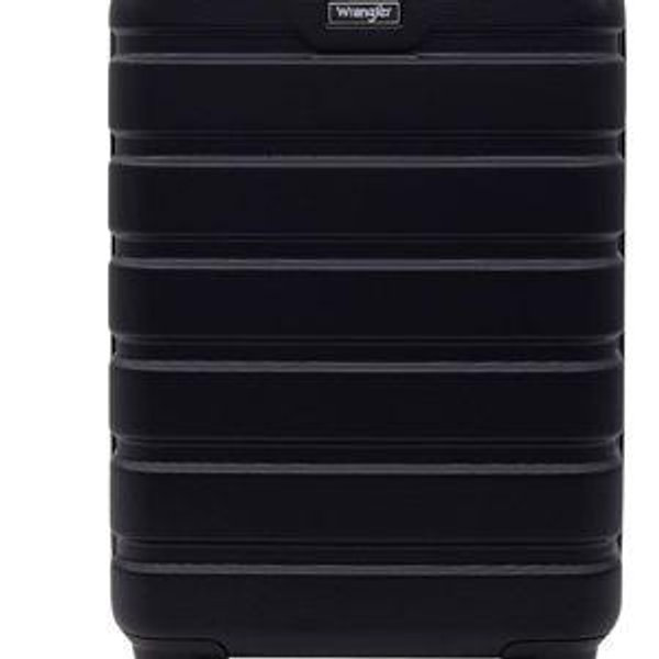 Wrangler Hardside Spinner Carry-On Luggage, Black, 22-Inch