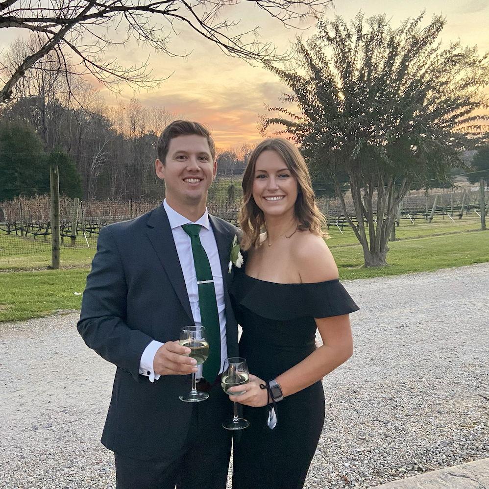 We first said "I love you" after this night - our first wedding attended together!