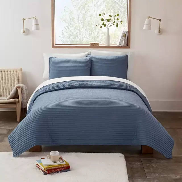 UGG® Devon Full/Queen Quilt Set in Tahoe Blue