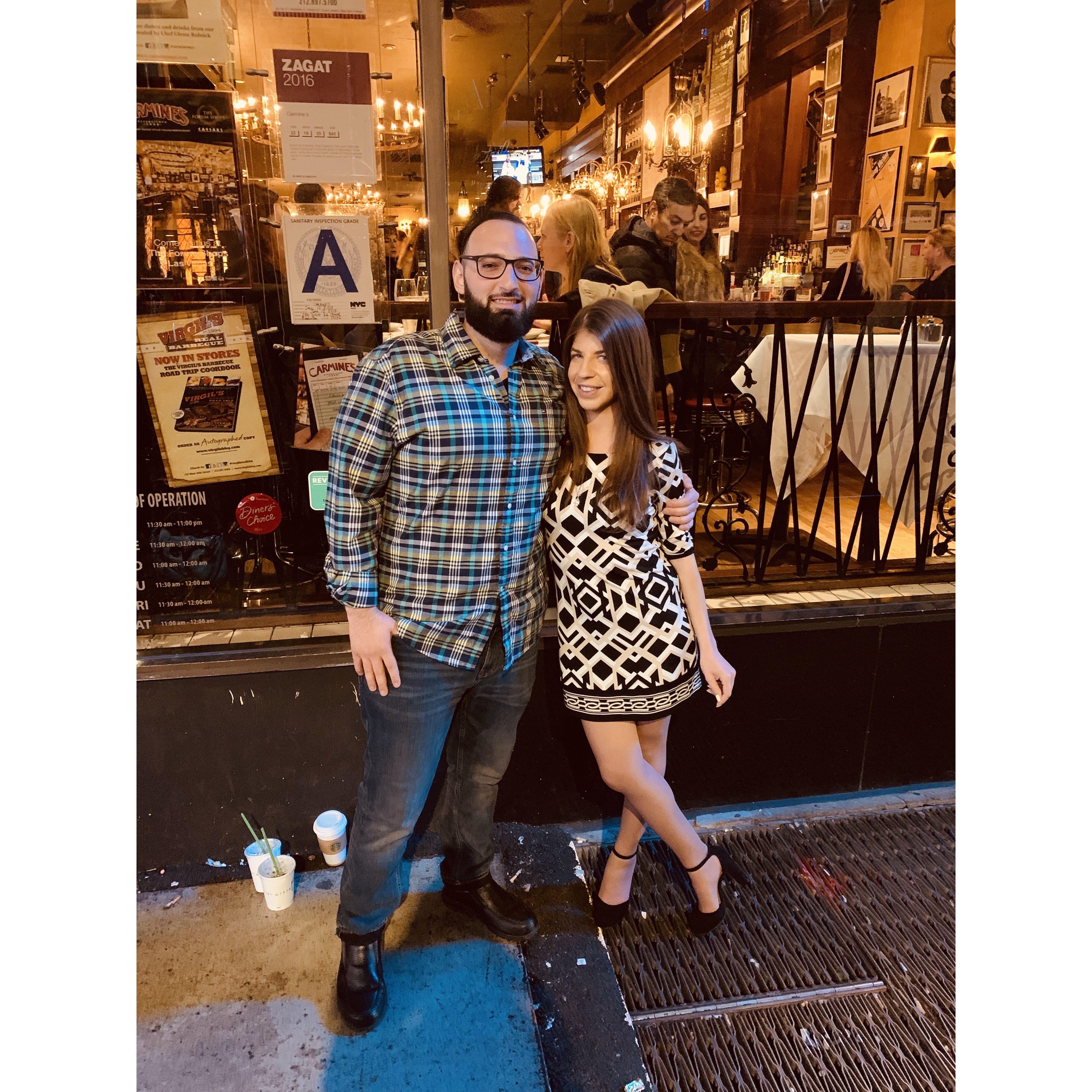 Family birthday dinner outing -Carmine's dinner