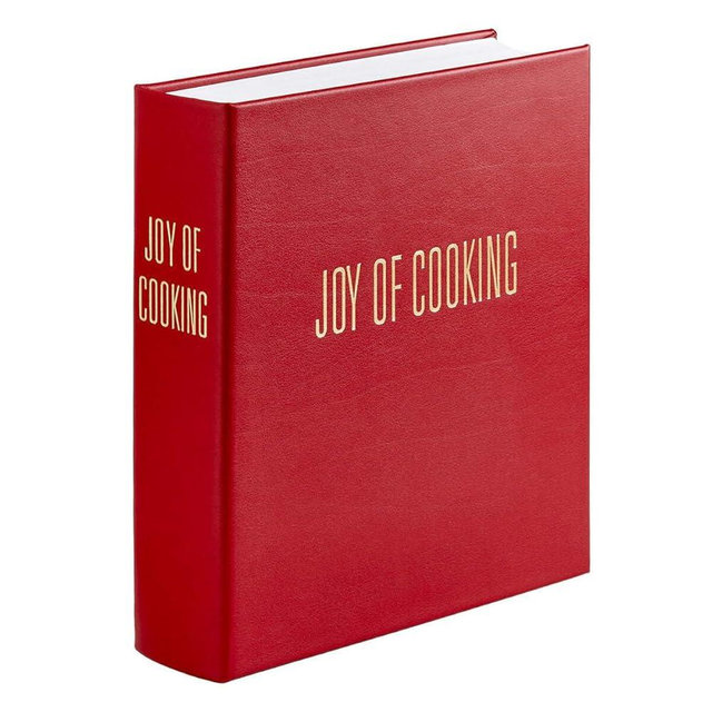 Graphic Image Joy of Cooking, Red Bonded Leather | Handbound in the USA (8.3" W x 2.25" D x 9.25" H – A Timeless Culinary Classic)