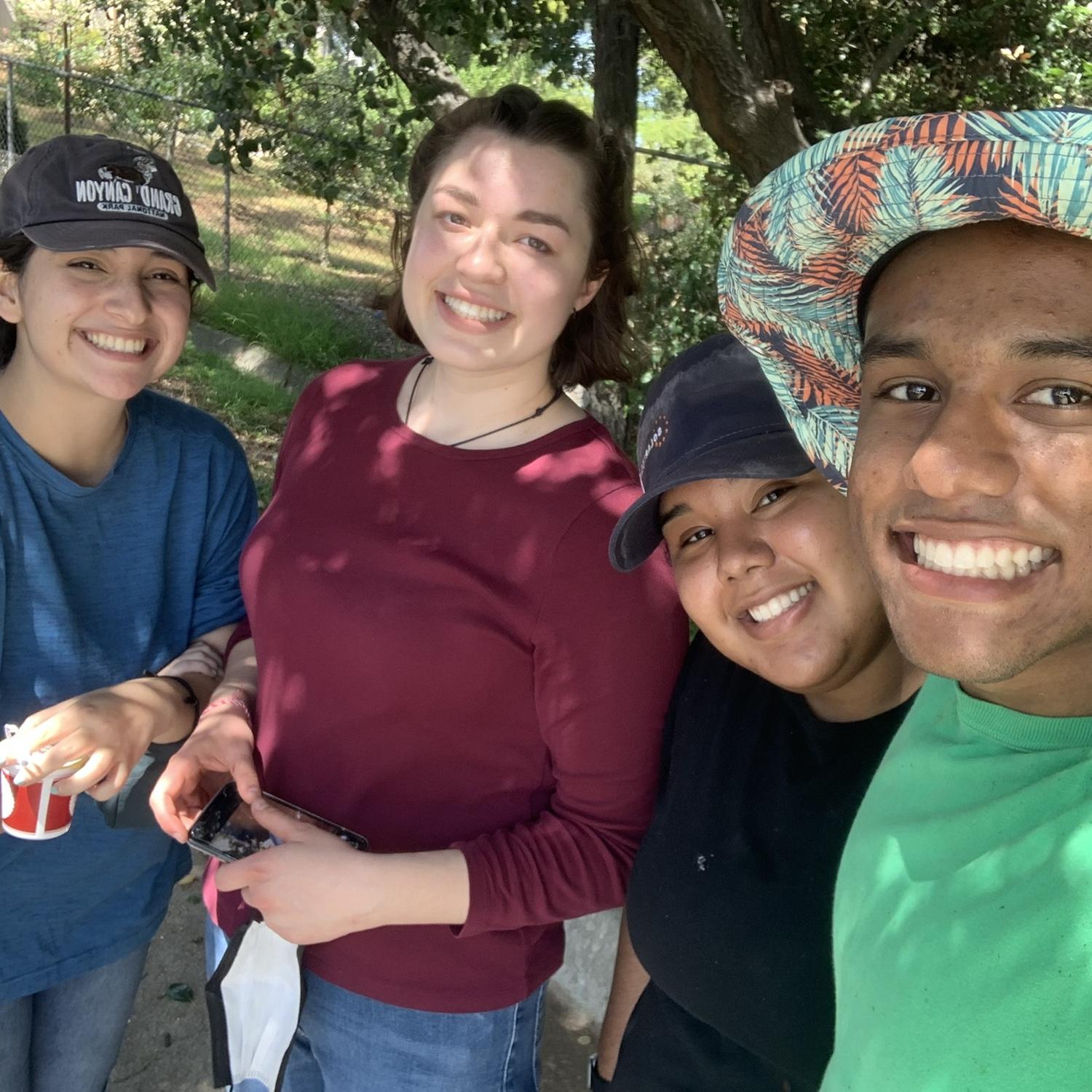 Harlie, Stacy, Janessa, and DJ at Landscape Day <3
