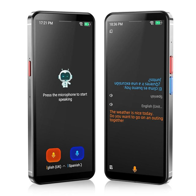 Language Translator Device, 5.5" High-end Upgraded Ai Translator No WiFi Needed, Support 150 Languages, Two Way Real-Time Voice Offline Recording Premium Translator Device for Business Travel