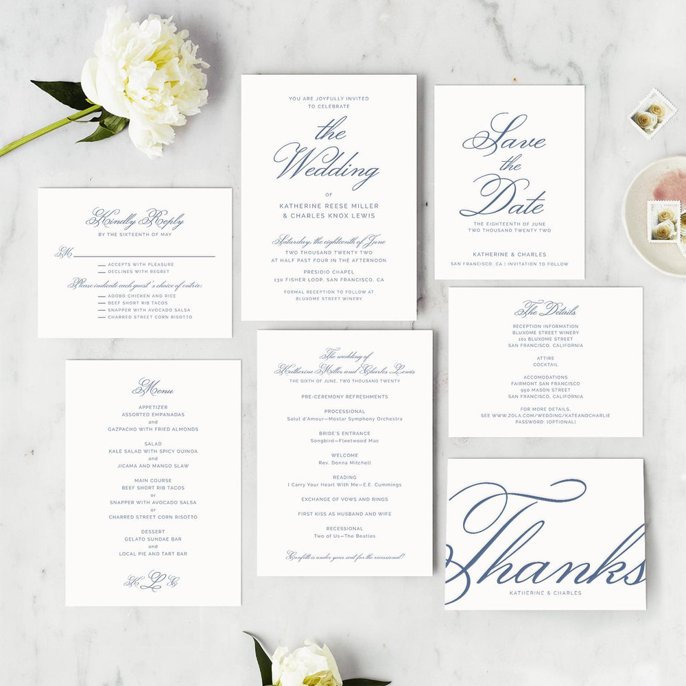 Arthur Type Letterpress | Black | Zola Wedding Invitations