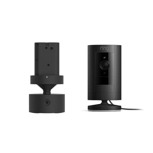 Ring Pan Tilt Stick Up Cam Plug-In, 1080p HD Plug-In Indoor/Outdoor Camera with 360° Pan-Tilt, Color Night Vision, Live View, Two-way Talk, Built-in Siren, Motion Detection, Works with Alexa, Black