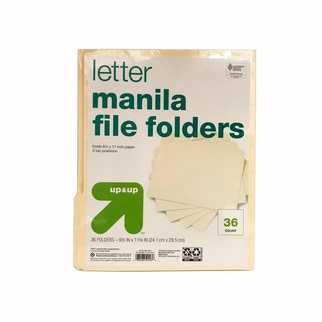 Manila File Folders 36ct - Up&Up™