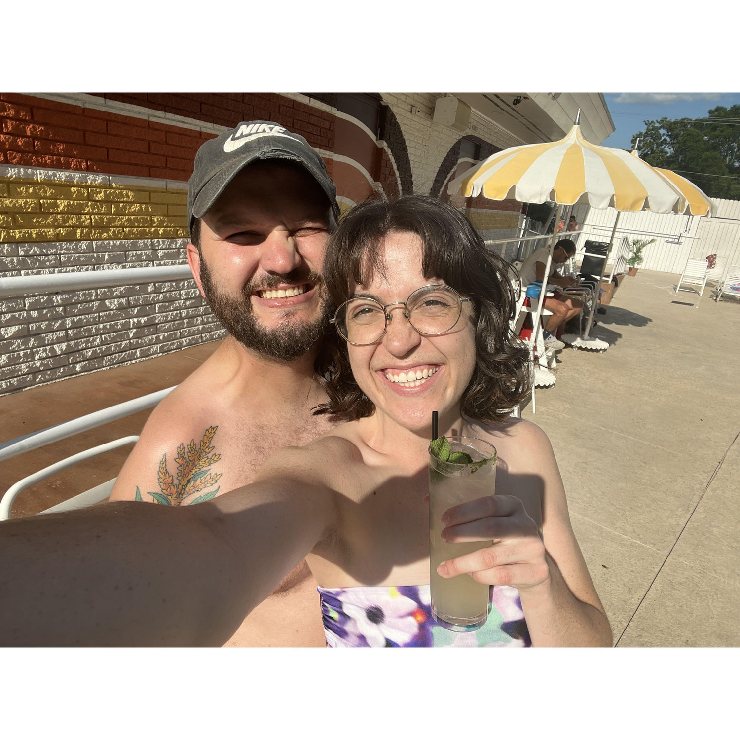 Last summer by the pool at the Dive Motel