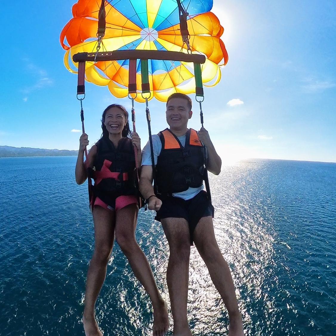 Parasailing in Boracay, Philippines