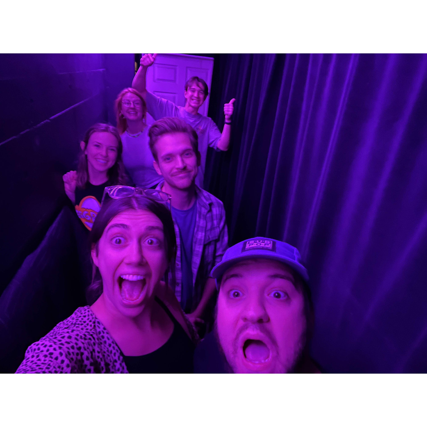 Backstage at an Egg Party show!