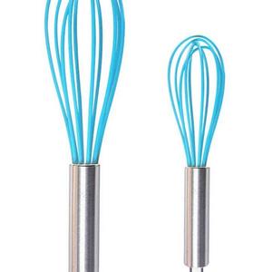 Ouddy 2 Pack Silicone Whisk, Balloon Whisk Set, Egg Frother, Milk and Egg Beater Blender - Kitchen Utensils for Blending, Whisking, Beating, Stirring
