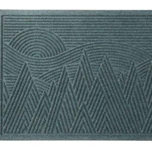 Everyspace Recycled Waterhog Doormat, Mountain Scene- Color Bluestone