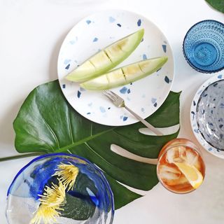 Terrazzo Azzurro Salad Plates, Set of 2
