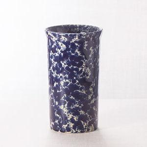 Tall Utensil Crock - Blue Agate
