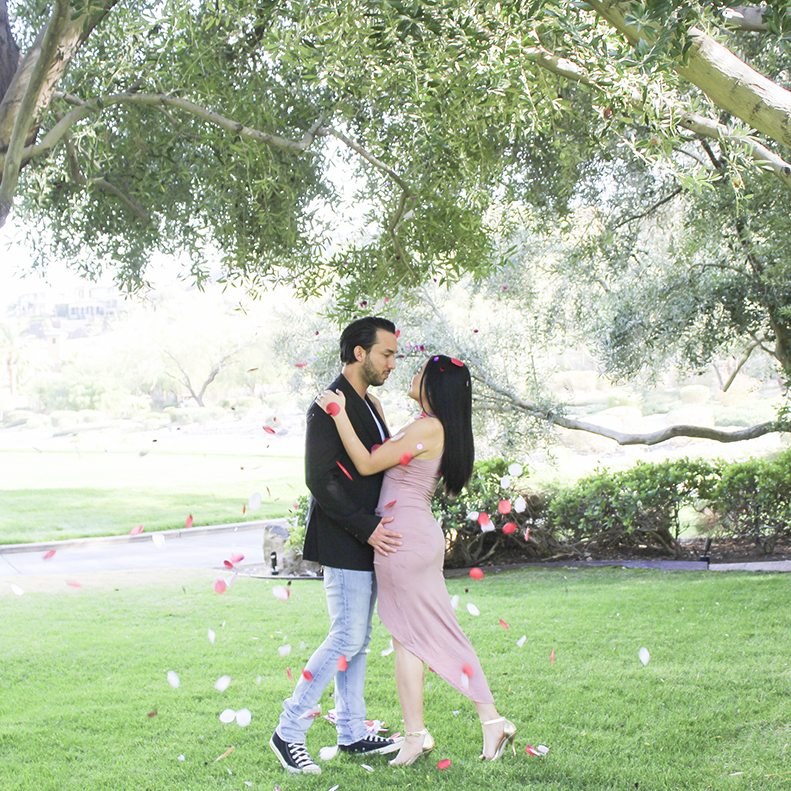 We both threw the confetti up in the air & Patti caught this shot!! We cleaned up all the petals and confetti afterwards!
Engagement Photoshoot Part II
Photo by Patti (Robert's Mom)