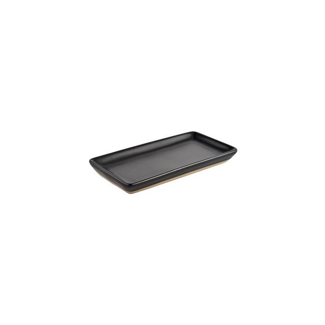 Sweet Water Decor Black Stoneware Tray - 8x4"