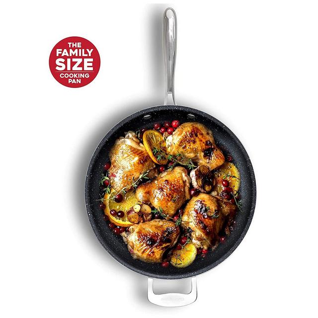 Granite Stone Diamond 14" Titanium Nonstick Skillet with Helper Handle
