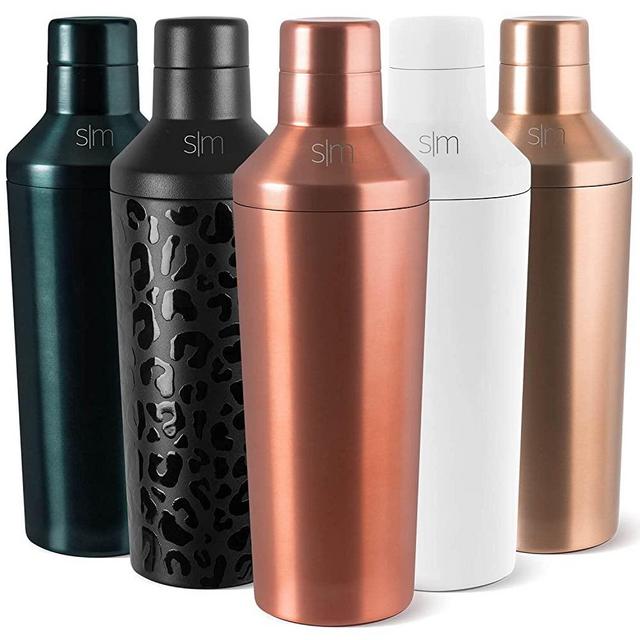 Simple Modern Cocktail Shaker Copper Gift Set with Jigger Lid | Insulated Boston Martini Mixer Stainless Steel Christmas Gifts for Men Women| Compatible with Classic Collection | Metallic Copper