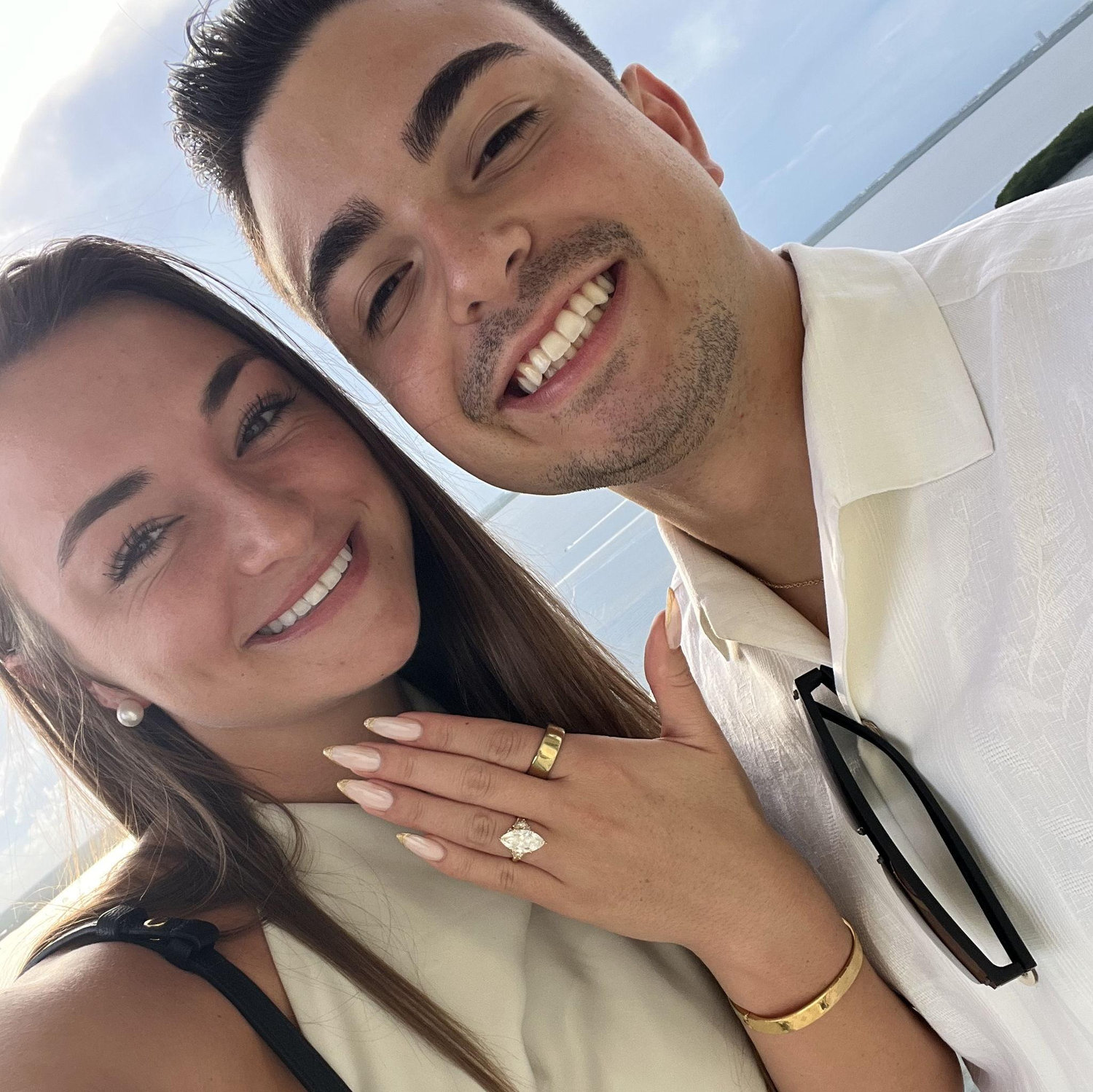 Immediately after he proposed!