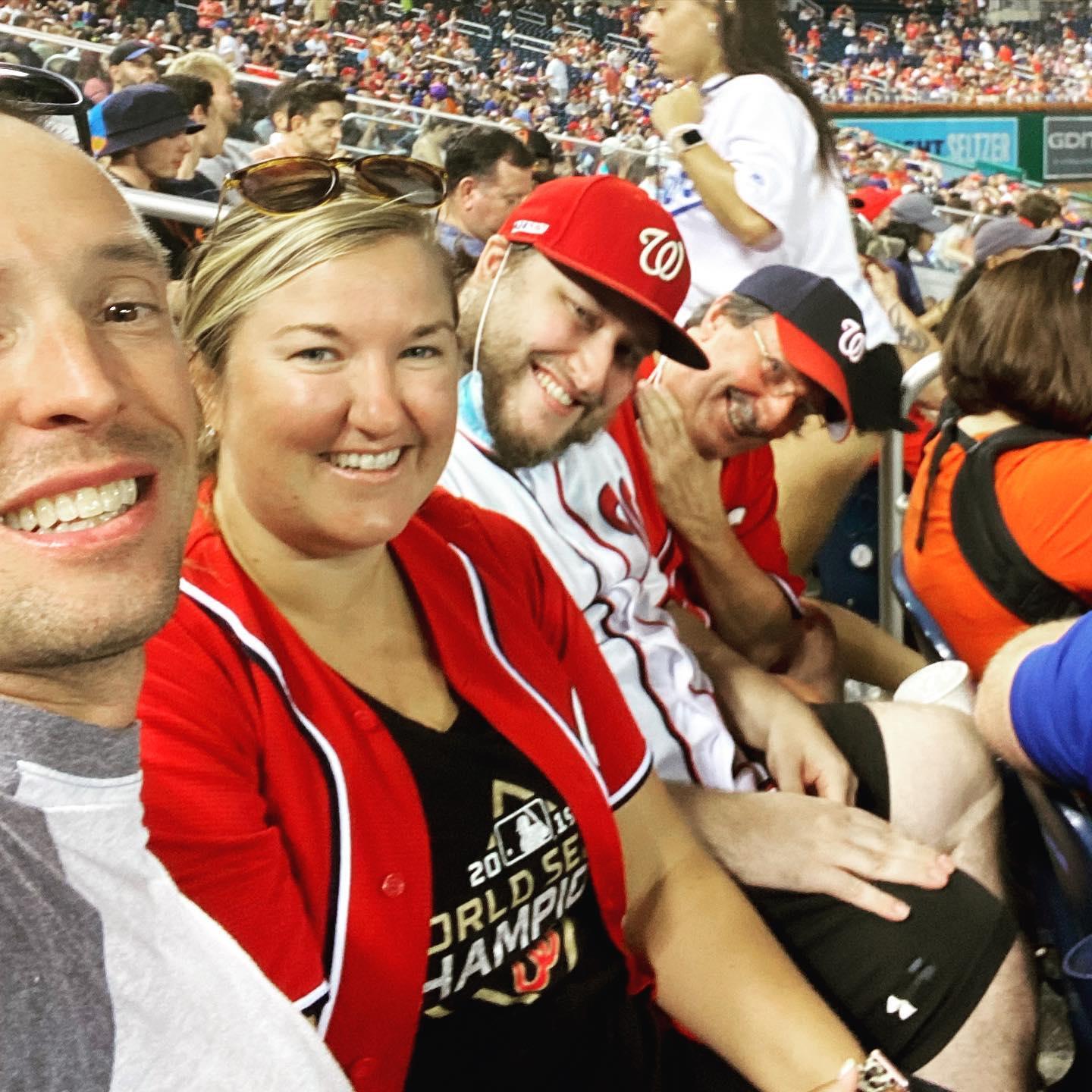 Dane attending one of many Nats games with Jessie and the Everett's!