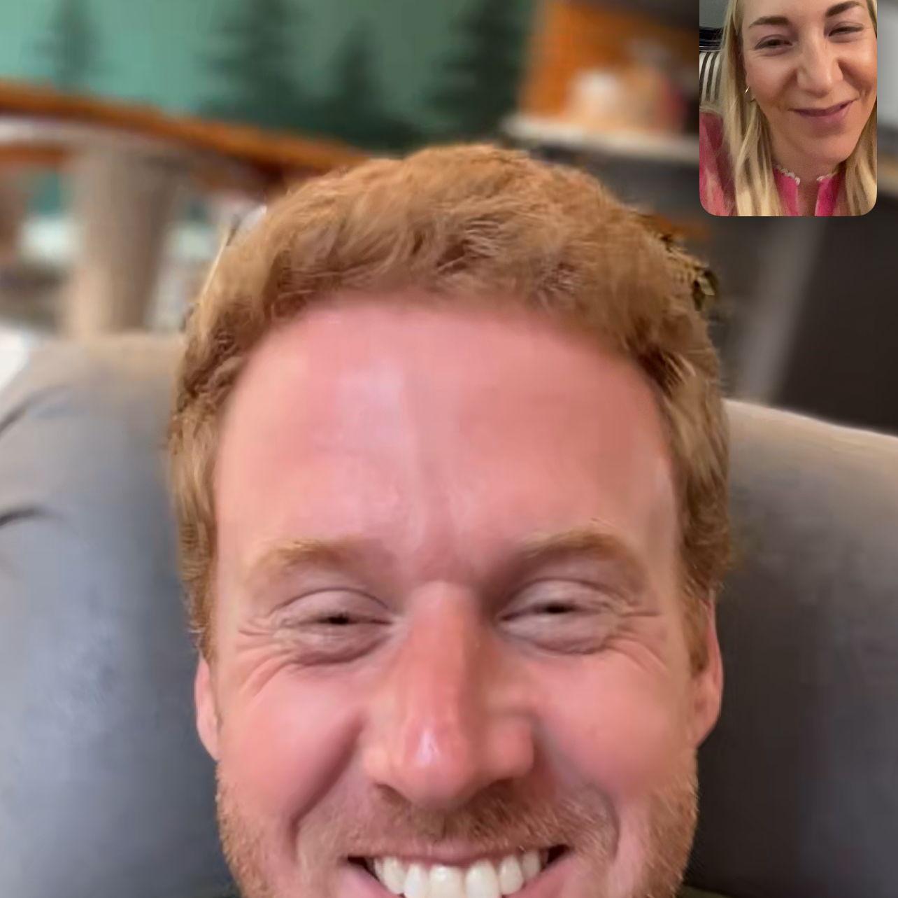 Facetiming while Lo was in Pakistan