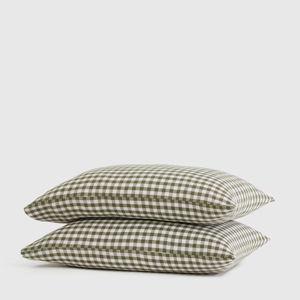 Quince Gingham Pillowcase Set / Olive / King