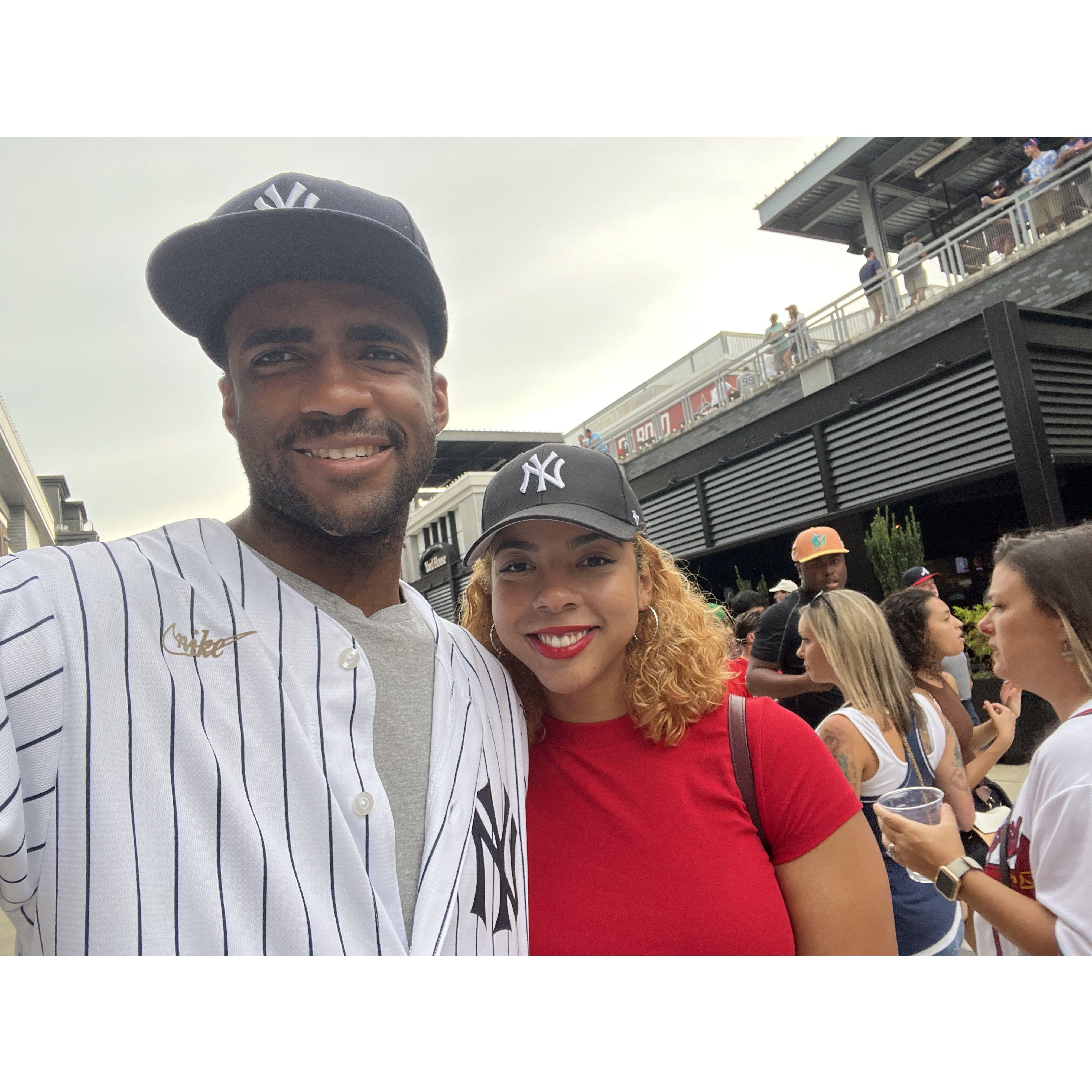 Our first baseball game together