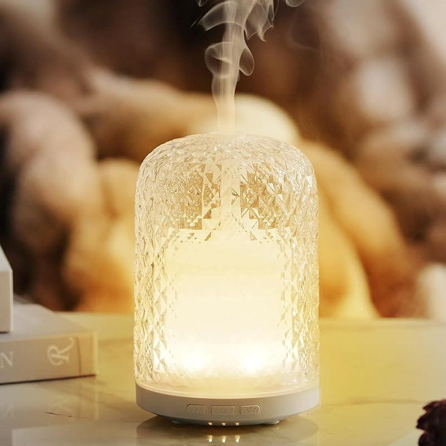 Aromatherapy Diffuser – Ultrasonic Essential Oil Diffuser, Health Night Light, Timer & Auto Shut-Off, BPA-Free, 120ml Diffusers for Home, Office, or Spa