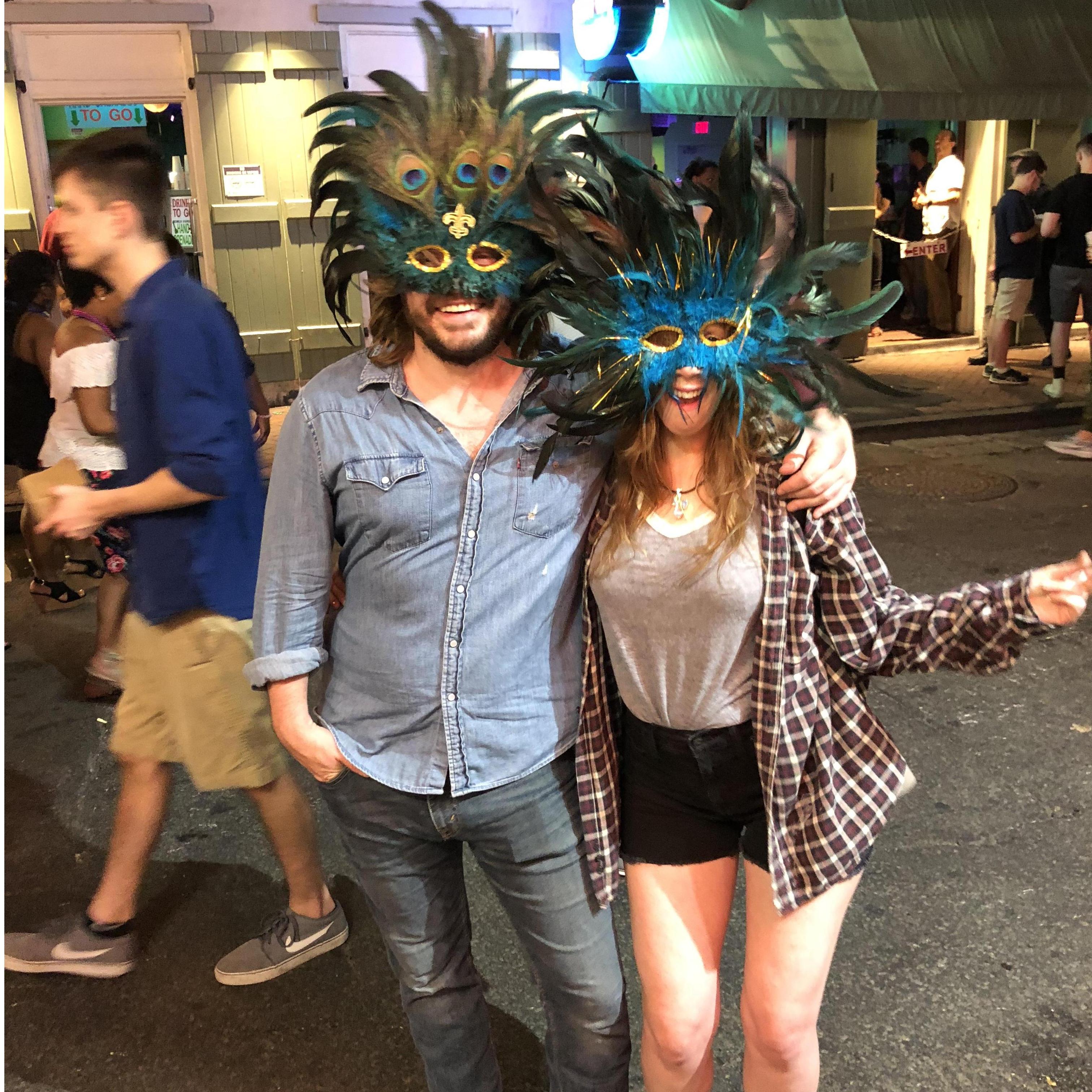 In New Orleans for a family wedding.