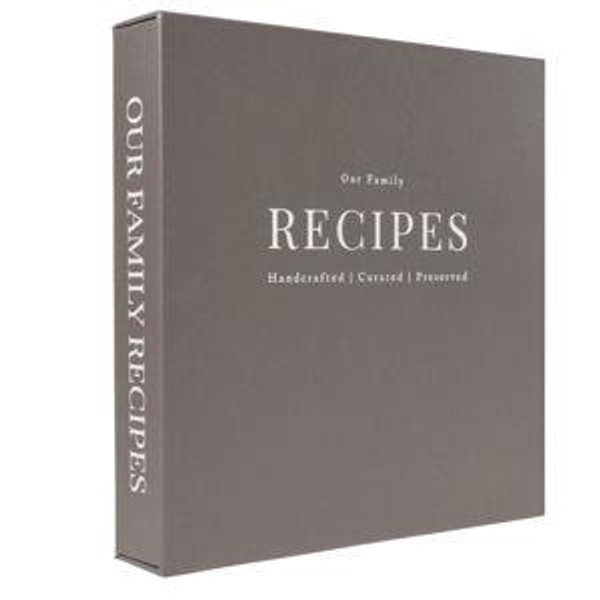 Blank Cookbook to Write in Your Own Recipes – Hardcover Recipe Notebook with Photo Pages, Kitchen Organizer