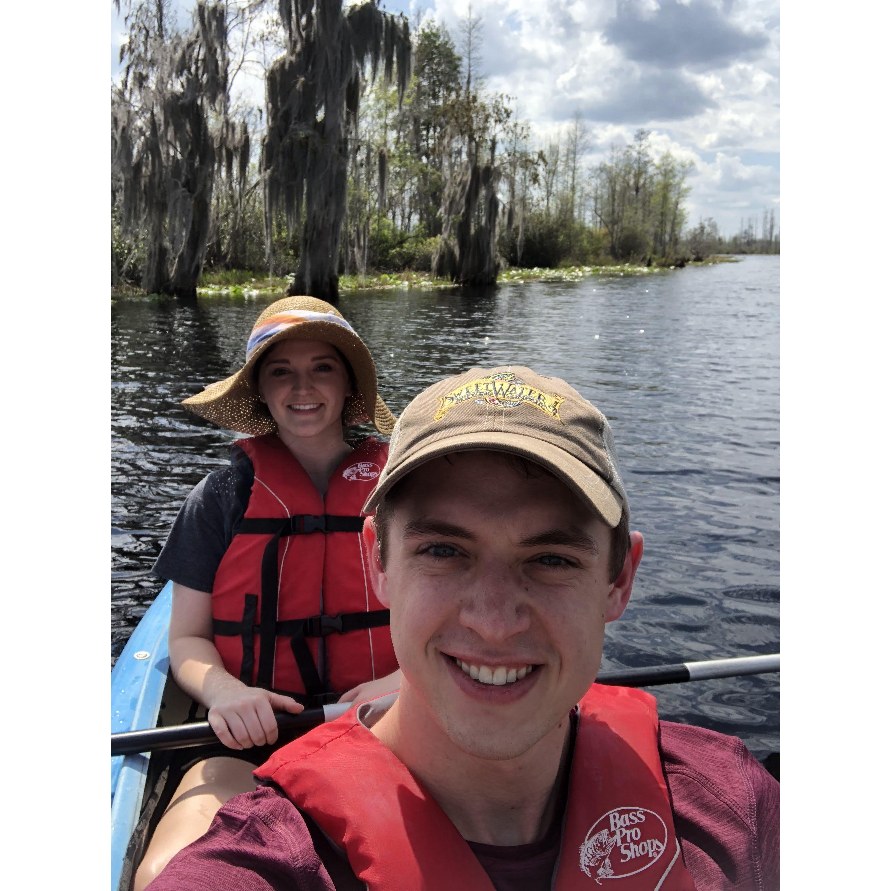 Kayaking in the Okefenokee.