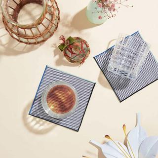 Retro Gingham Cocktail Napkin, Set of 4