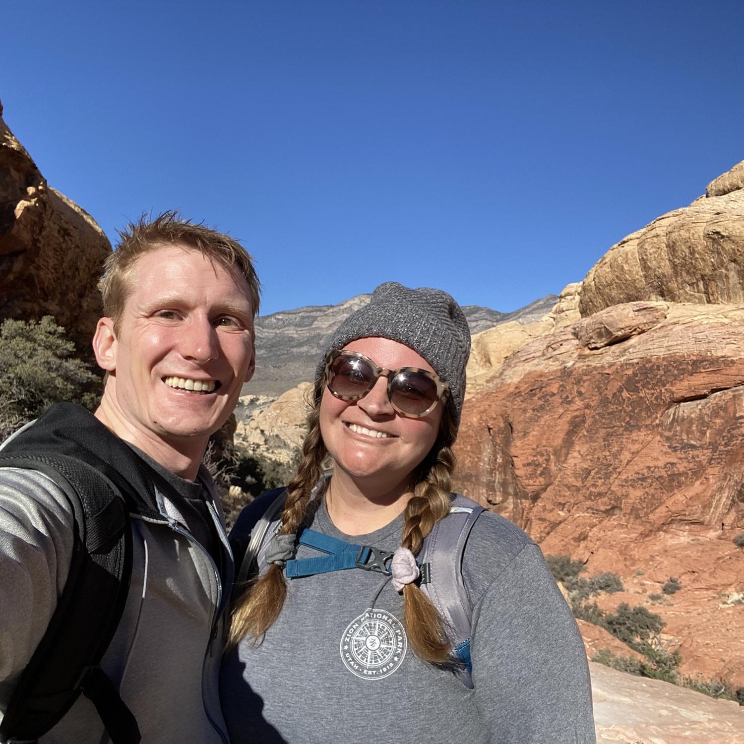 Our second date, hiking at Red Rock.