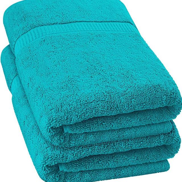 Utopia Towels - Soft Cotton Extra Large Bath Towel 35 x 70 inches Bath Sheet (Turquoise, 2)