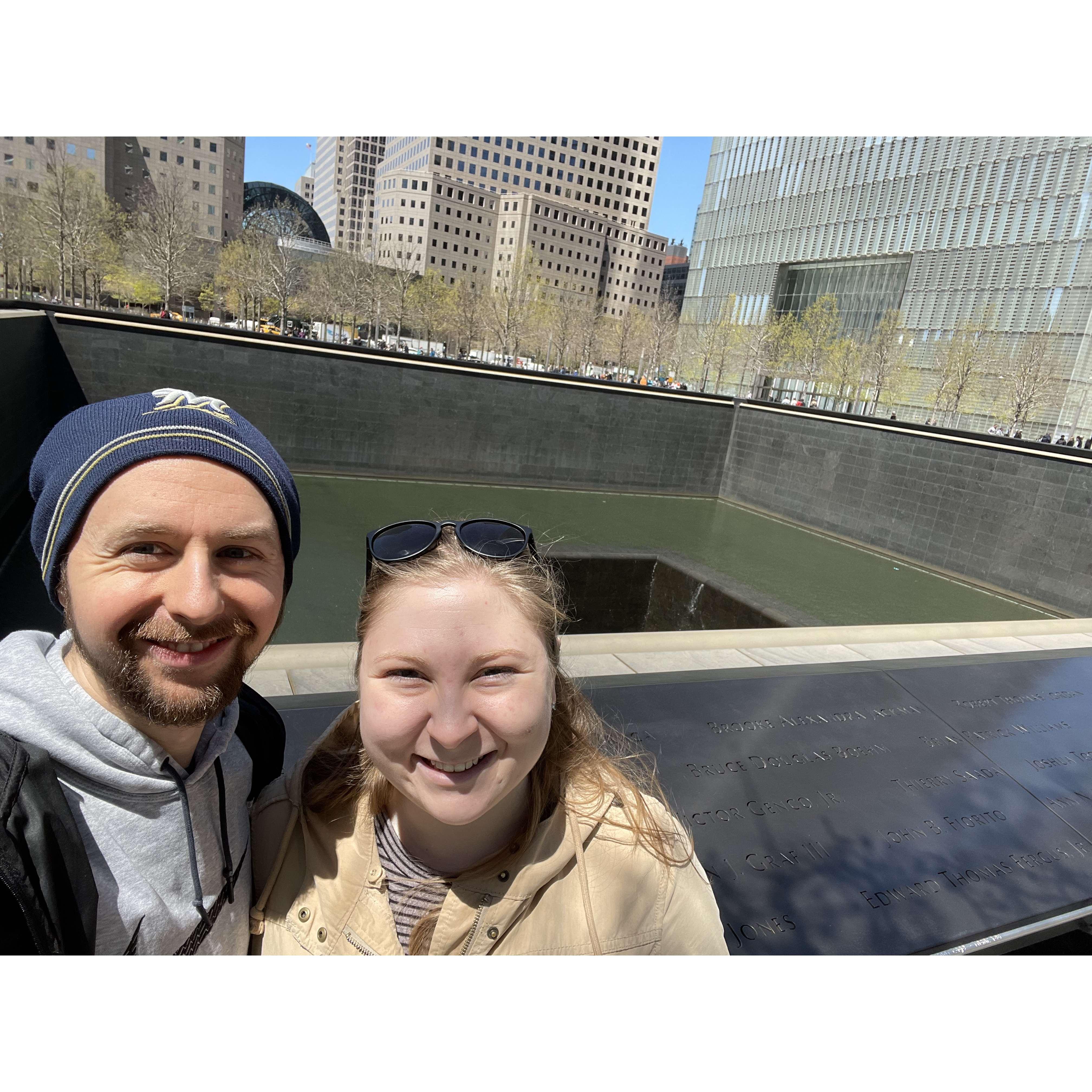 New York! We took our first airplane ride together for this trip.