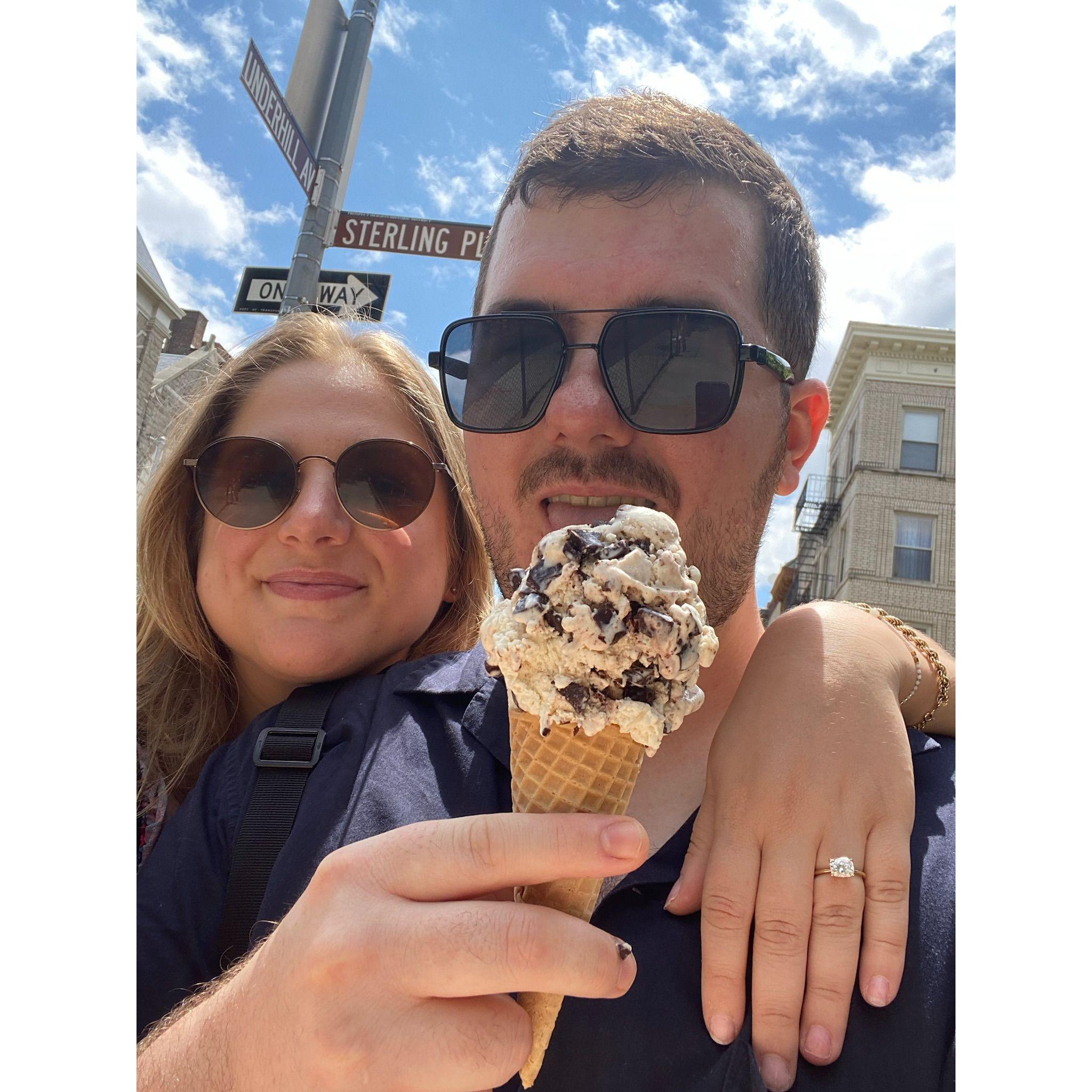 ice cream after the proposal!