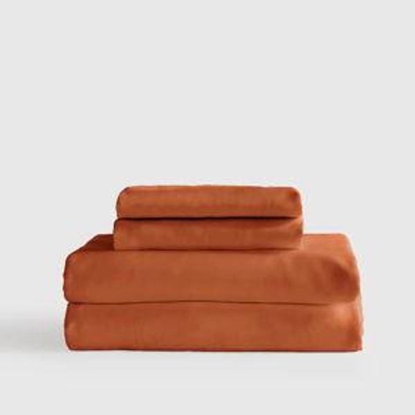 Organic Bamboo Viscose Sheet Set in Terracotta
