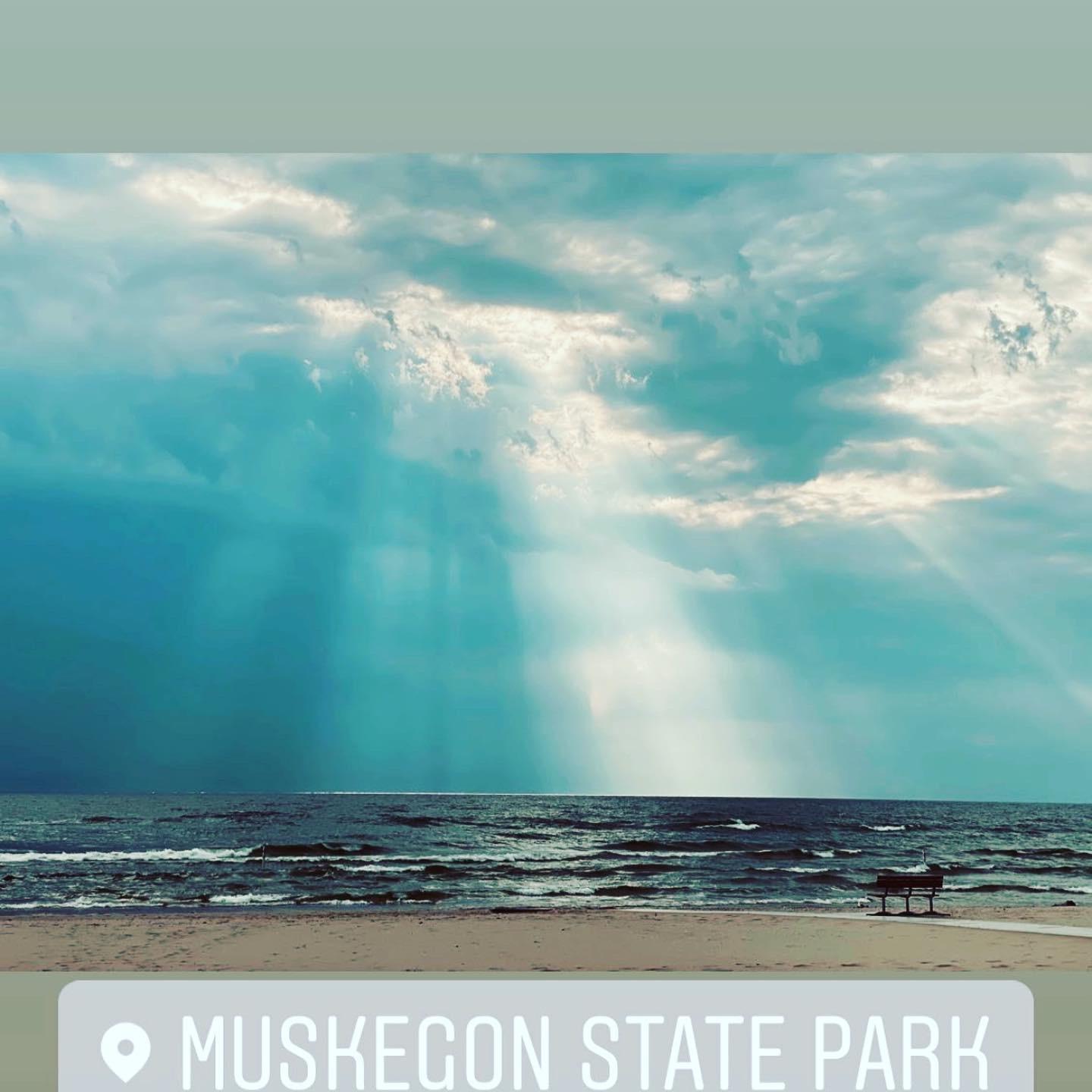 The Ceremony… calm before the big storm! @muskegonstateparkbeach