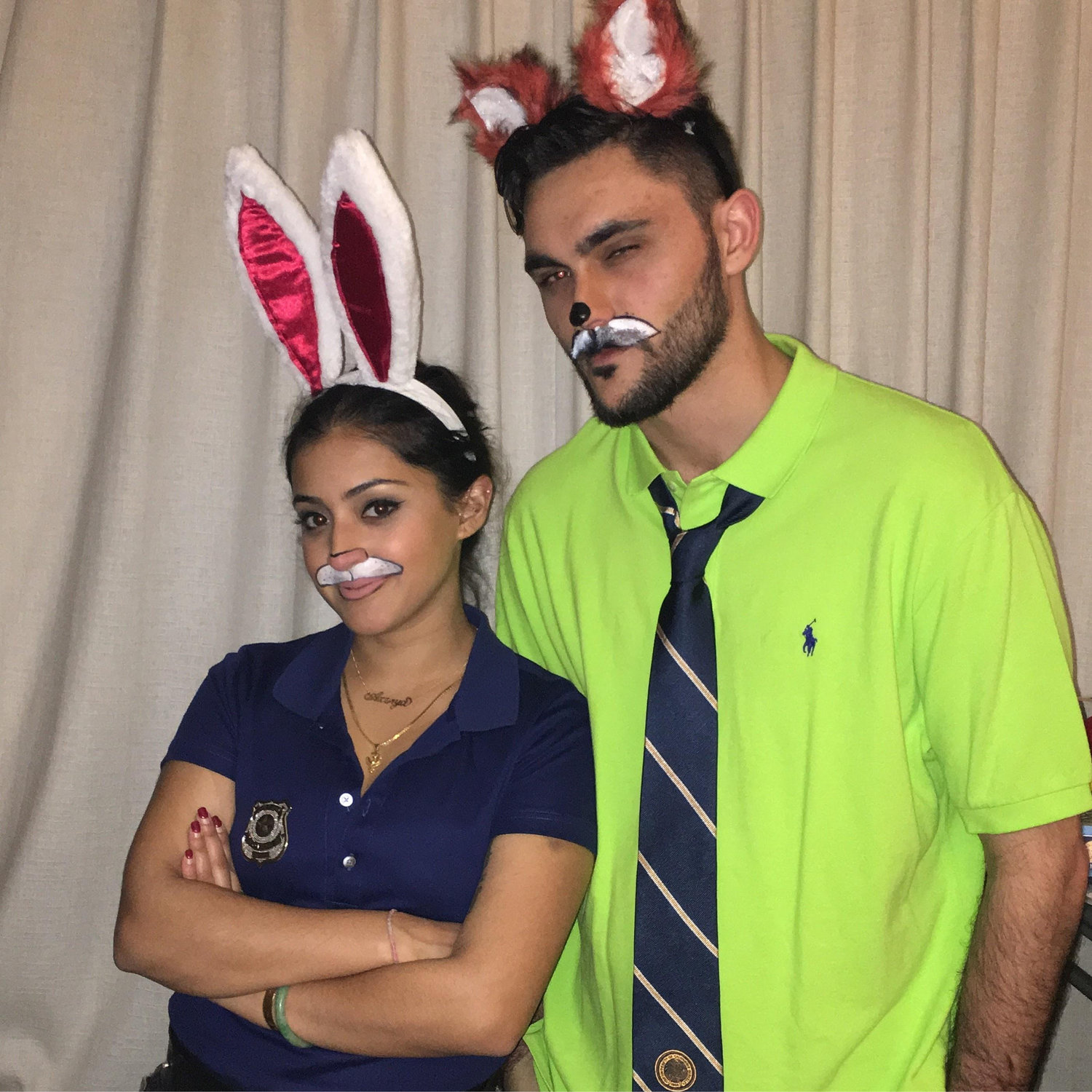 Halloween as Judy Hops and Nick Fox from Zootopia!