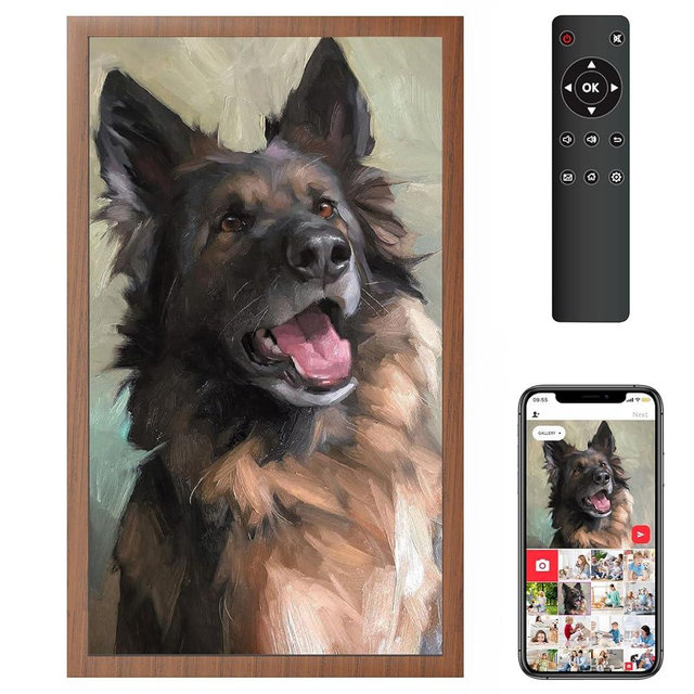 TOLOVE 21.5 in Digital Picture Frame 32G WiFi Digital Photo Frame,1280 * 800 HD IPS Touch Screen Smart Cloud Photo Frame, to Share Photos Or Videos Remotely Via Vphoto APP Email- Android/iOS