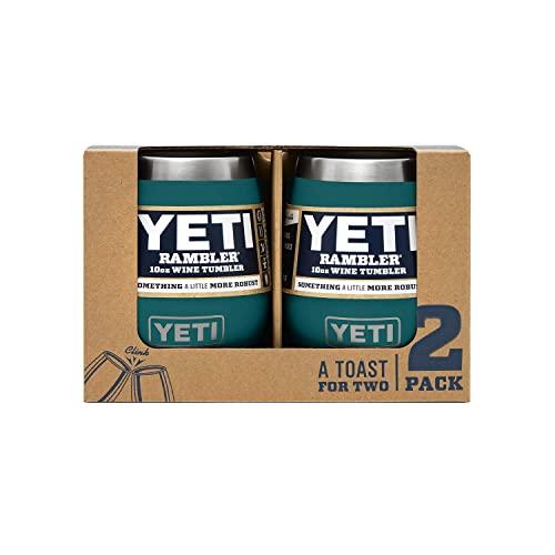 YETI Rambler 10 oz Wine Tumbler, Vacuum Insulated, Stainless Steel, 2 Pack