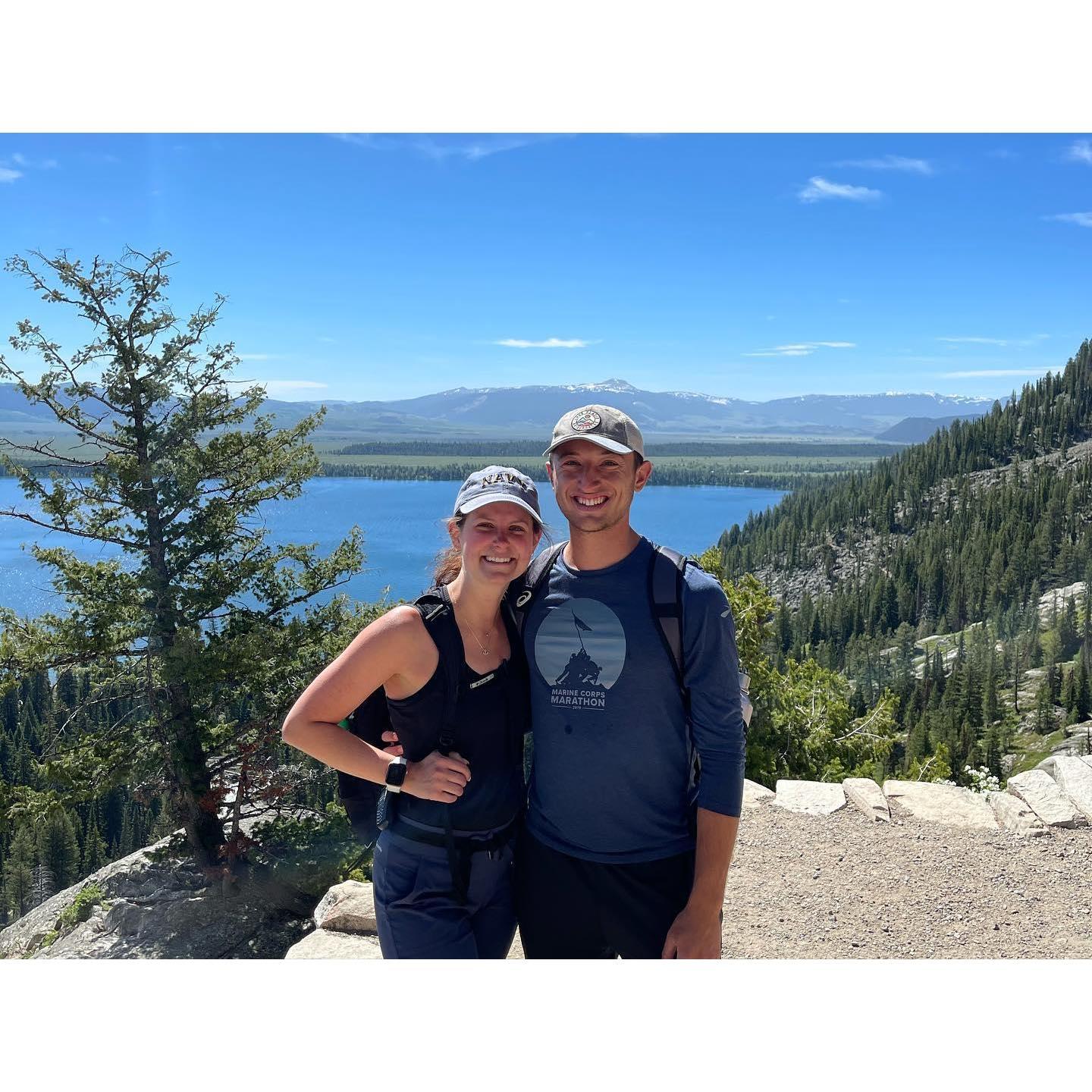 At Grand Teton National Park atop Inspiration Point