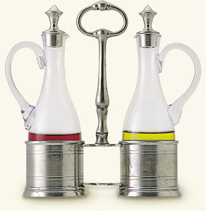 Oil & Vinegar Set with Pewter Tops