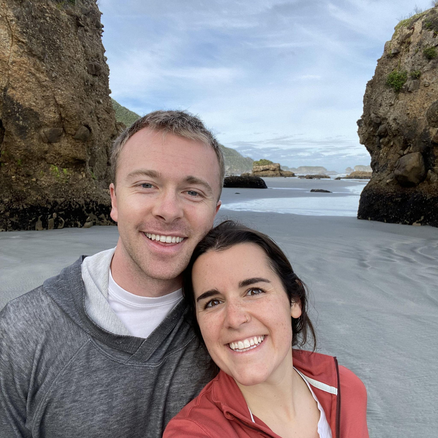 beach outside fav AirBnb on the west coast of New Zealand