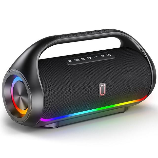 HWWR Portable Bluetooth Speaker Wireless, IPX5 Waterproof Speaker Karaoke Music Box with Disco Light for Outdoor Patio Party, Stereo Sound Loud Speaker Powerful Bass Support USB/TF Card/AUX/FM/Rec