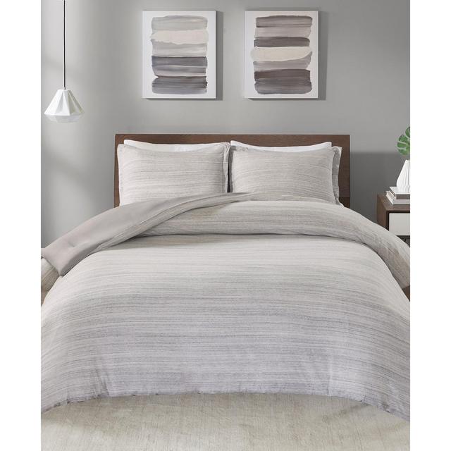 Urban Habitat Space Dyed Full/Queen 3 Piece Melange Cotton Jersey Knit Comforter Set