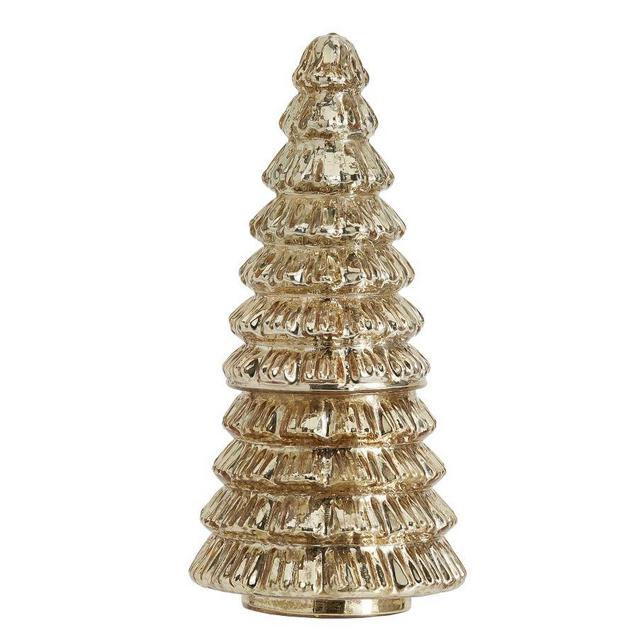 Mercury Glass Tree Scented Candle, Gold, Small, Silver Spruce