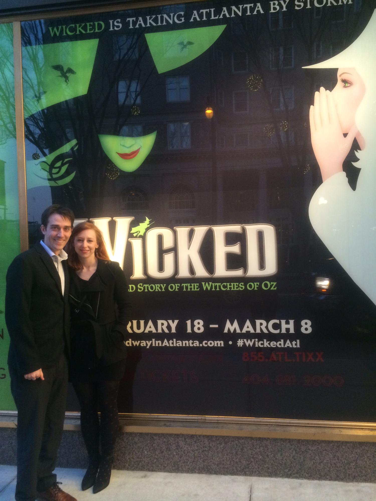 Wicked at the Fox Theatre! Alex's parents got us all tickets and it was amazing!!