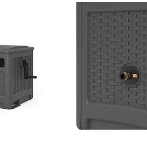 Suncast Wicker Hideaway Plastic 225-ft Container Hose Reel